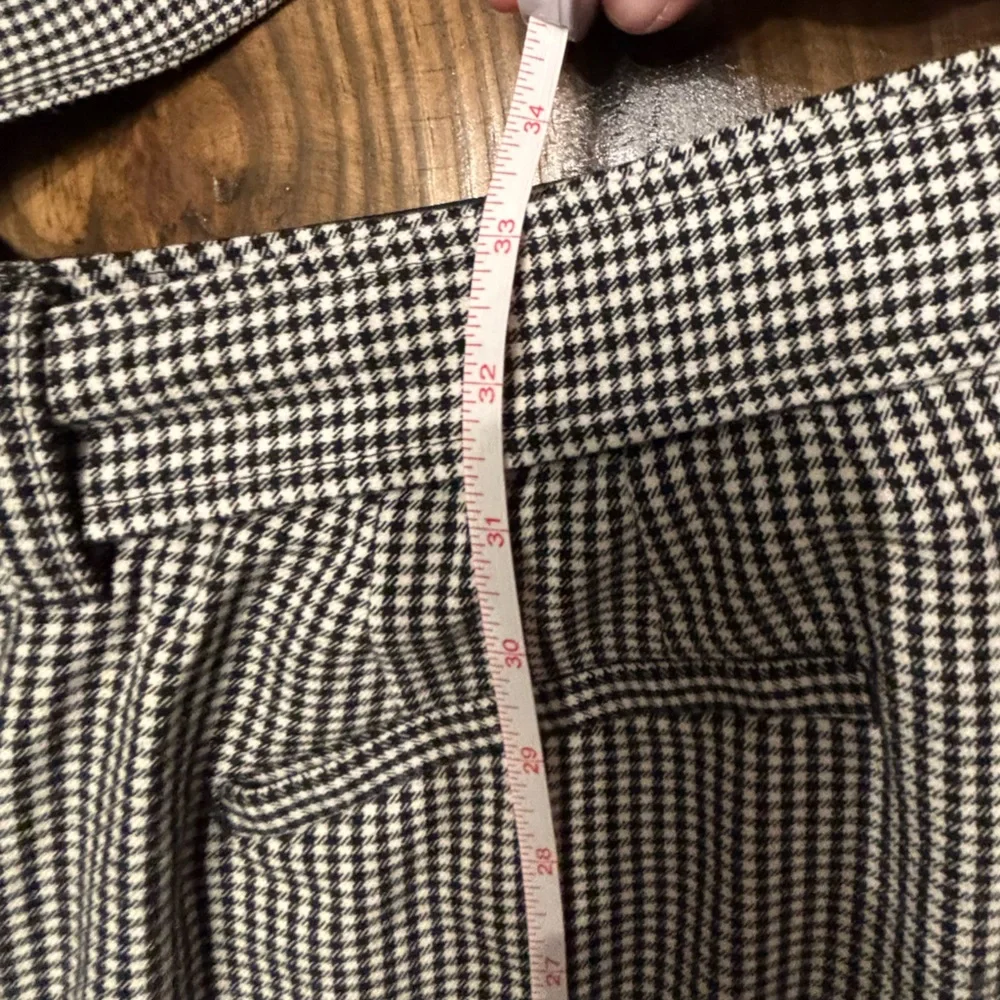 Lane Bryant wide Leg black & white mini checkered cropped pants Women’s size 20 - Picture 11 of 14